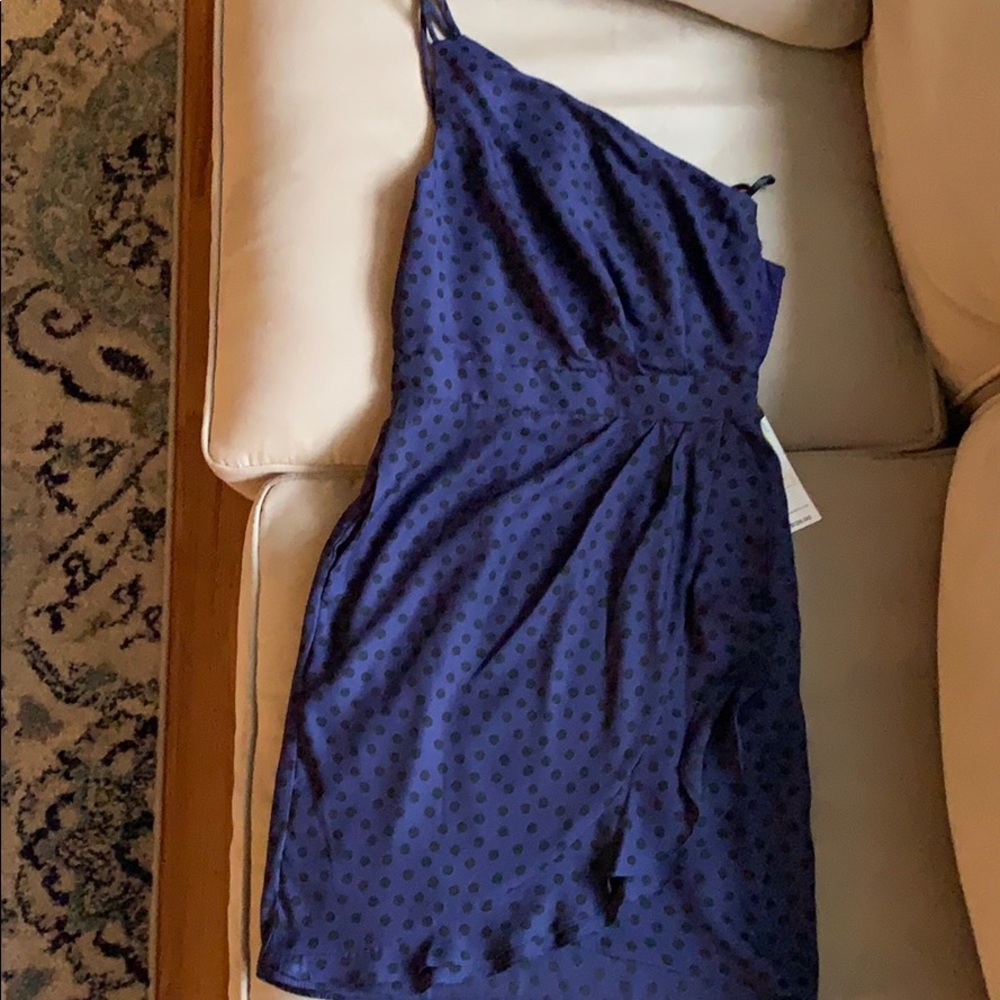 Be g generation blue and black polka dot dress